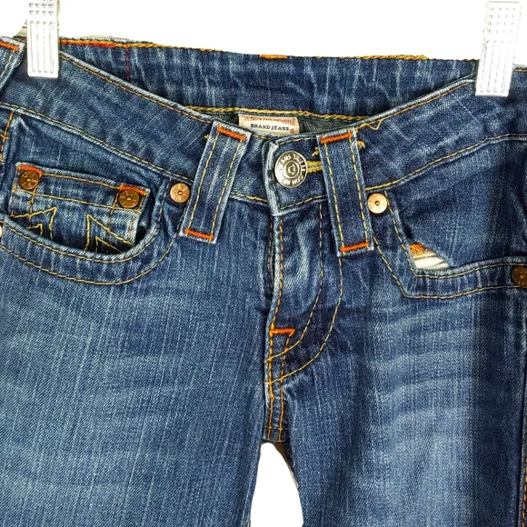 True Religion Bobby Womens 26 Medium Wash Flare Jeans - Picture 2 of 5